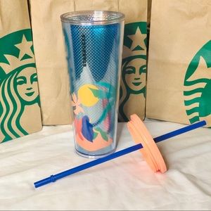 Starbucks Summer Palm Tree Iridescent Tumbler